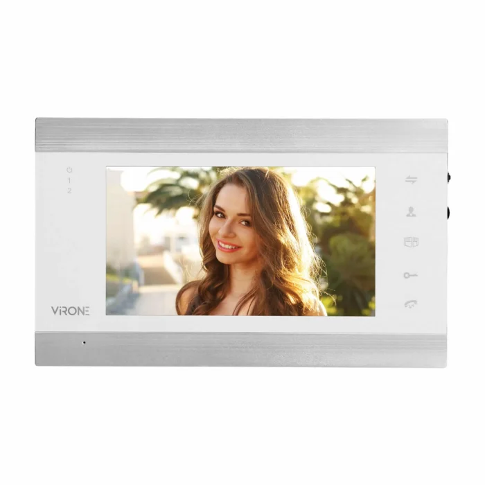 Set VIFIS Full HD videorekordér, handsfree, 7" LCD monitor, OSD menu, Full HD kamera, kódový zámok, čítačka kariet/ priblíženia a mobilná aplikácia, biela – Obrázok 4