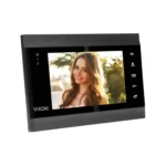 Viacfarebný 7" videomonitor s bezplatnou aplikáciou pre smartfóny pre komunikáciu v interiéri a exteriéri, dokáže zobraziť film, obrázok a ovládať otvorenie brány. – Obrázok 3