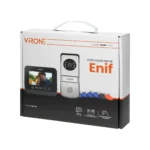 Súprava video vrátnika "ENIF" pre jednu rodinu, handsfree, viacfarebný 4,3" LCD displej, vonkajší panel s čítačkou tagov, RFID, čierna – Obrázok 2