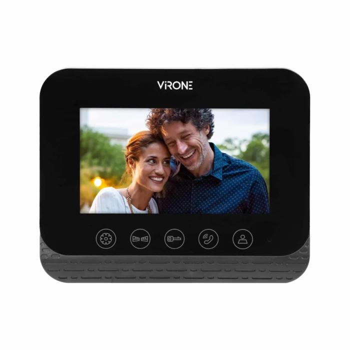 Súprava video vrátnika "ENIF" pre jednu rodinu, handsfree, viacfarebný 4,3" LCD displej, vonkajší panel s čítačkou tagov, RFID, čierna – Obrázok 3