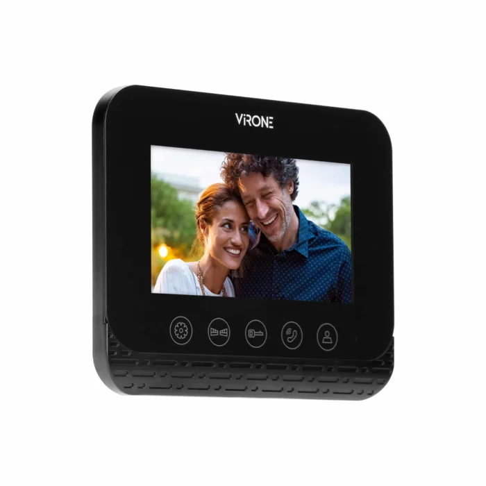 Súprava video vrátnika "ENIF" pre jednu rodinu, handsfree, viacfarebný 4,3" LCD displej, vonkajší panel s čítačkou tagov, RFID, čierna – Obrázok 5