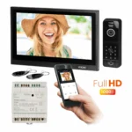 Súprava videovrátnika BESAR, handsfree, 10" monitor, kódový zámok, čítačka kariet/približovacích štítkov a mobilná aplikácia