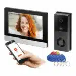 Videovrátnik pre jednu rodinu XIRAN, 2-vodičový, 8"dotykový displej, FullHD, RFID, čierny