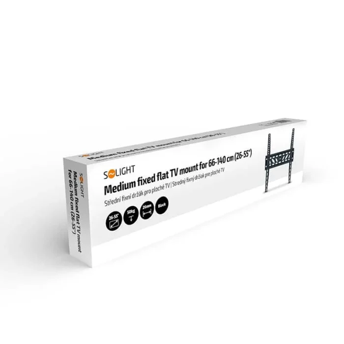 Solight stredný fixný držiak pre ploché TV, 66cm - 140cm (26'' - 55'') – Obrázok 4