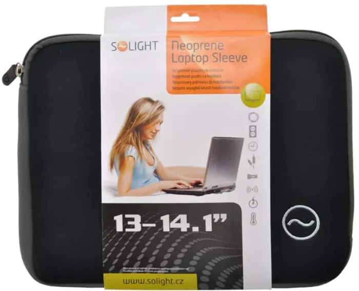 Solight neoprénové puzdro na notebook, čierne, 13 - 14,1'' – Obrázok 2