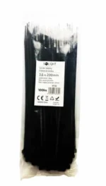 Solight viazacie nylonové pásky, 3,6 x 200mm, čierna, 100ks – Obrázok 2