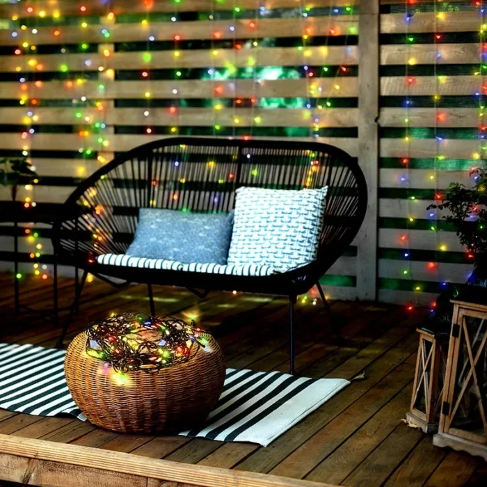 Solight LED vianočná reťaz, 500 LED, 50m, prívod 5m, 8 funkcií, časovač, IP44, viacfarebný – Obrázok 4