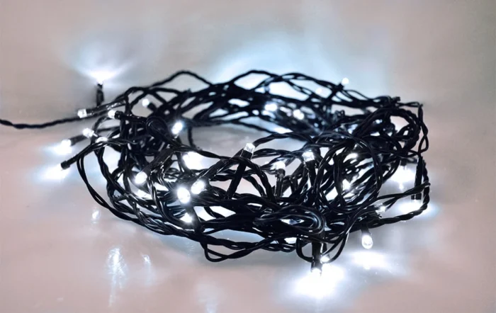Solight LED vianočná reťaz, 500 LED, 50m, prívod 5m, IP44, biela – Obrázok 2