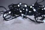 Solight LED vonkajšia vianočná reťaz, 400 LED, 20m, prívod 5m, 8 funkcií, IP44, studená biela