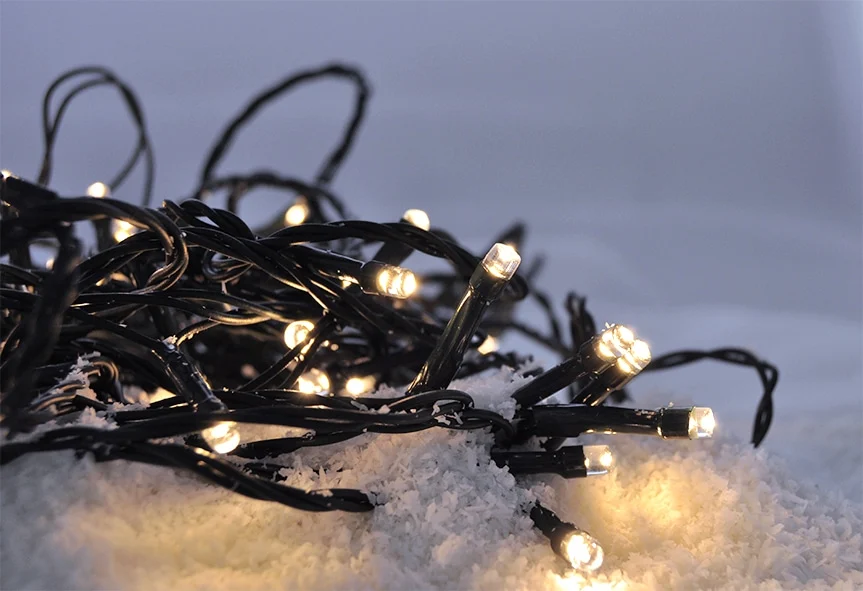 Solight LED vonkajšia vianočná reťaz Solight LED vonkajšia vianočná reťaz, 400 LED, 20m, prívod 5m, 8 funkcií, IP44, teplá biela – Obrázok 1