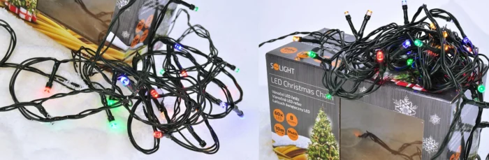 Solight LED vonkajšia vánočná reťaz, 200 LED, 20m, prívod 5m, 8 funkcií, časovač, IP44, viacfarebný – Obrázok 4
