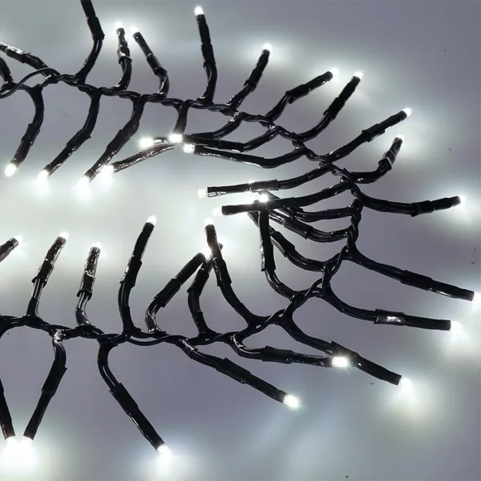 Solight LED vonkajšia vianočná reťaz s diaľkový ovládaním- Cluster, 576 LED, 8 funkcií, časovač, IP44, studená biela – Obrázok 2