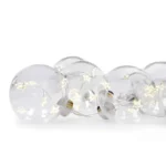 Solight sada LED vianočných gulí s hviezdami, veľ. 8cm, 6ks, 30LED, časovač, tester, 3xAA