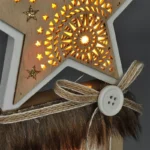 Solight vianočná LED drevená dekorácia, hvězda, 2x AA – Obrázok 4