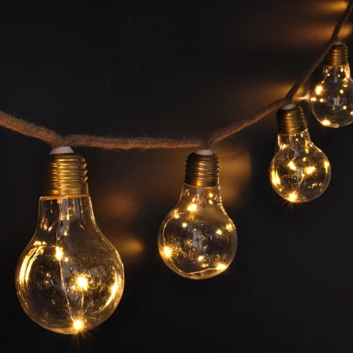 Solight LED dekoratívne žiarovky na provazu, 10x žiarovka, 30LED, 180cm, časovač 3x AA – Obrázok 2