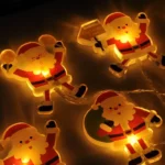 Solight LED okenná reťaz - Santa, 6x LED, prísavná, 120cm, 2x AA – Obrázok 3