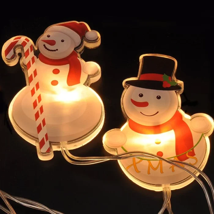 Solight LED okenná reťaz snehuliaci, 6x LED, prísavná, 120cm, 2x AA – Obrázok 2
