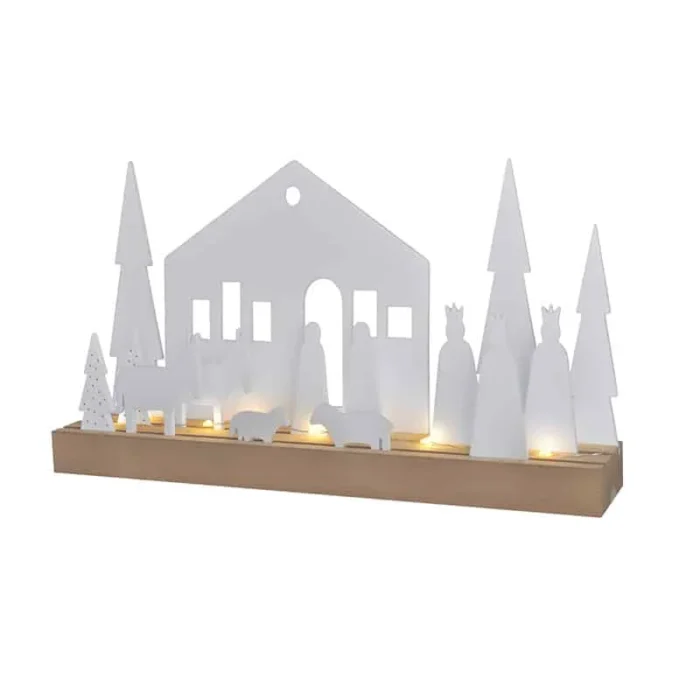 Solight LED zimná dedinka, modulárna, 14x prvkov, 10x LED, 2x AAA – Obrázok 2