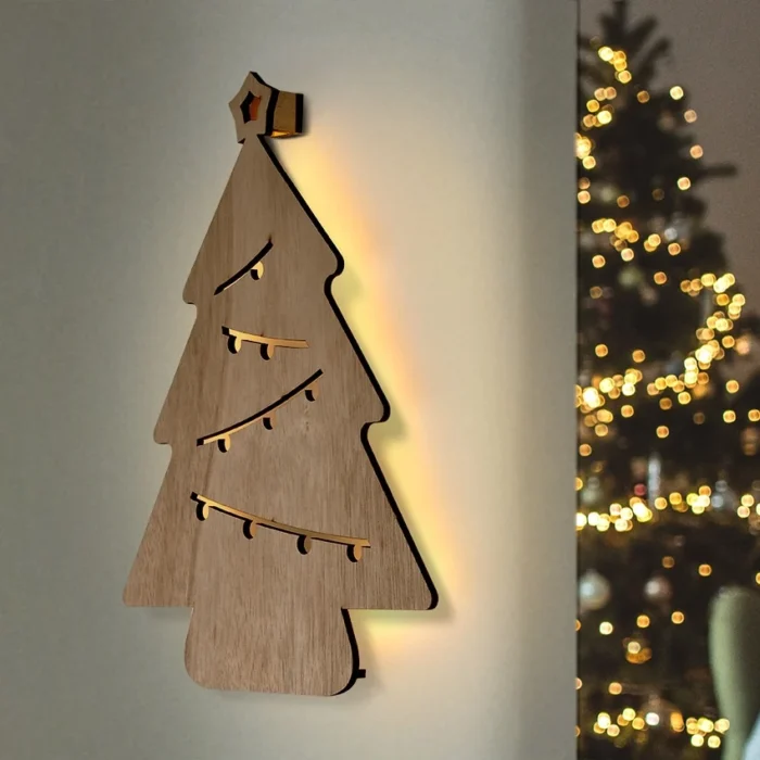 Solight LED nástenná dekorácia vianočný stromček, 24x LED, 2x AA – Obrázok 4