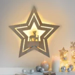 Solight LED nástenná dekorácia vianočná hviezda, 24x LED, 2x AA – Obrázok 4