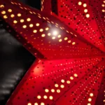 Solight LED vianočná hviezda červená, závesná, 60cm, 20x LED, 2x AA – Obrázok 4