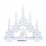 Solight LED vianočný svietnik s hviezdami, 30cm, 5x LED, 2x AA