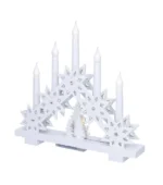Solight LED vianočný svietnik s hviezdami, 30cm, 5x LED, 2x AA – Obrázok 3