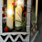 Solight LED vianočný lampáš biely, 33cm, 3x LED sviečka, 3x AAA – Obrázok 3