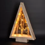 Solight LED drevená vianočná dekorácia, zasnežené zimné kvety, 37cm, 2x AA – Obrázok 3