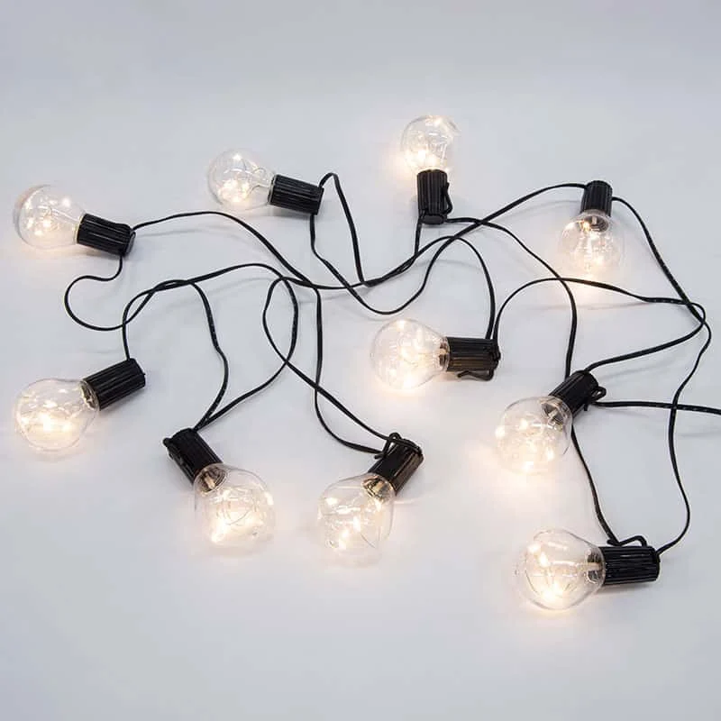Solight vonkajšia reťaz s dekoratívnym LED žiarovkami Solight vonkajšia reťaz s dekoratívnym LED žiarovkami, 10x micro LED, žiarovka, 3m, 3xAA – Obrázok 1