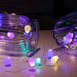 Solight LED vianočná reťaz farebné gule, 40x LED, 4m, 2x AA