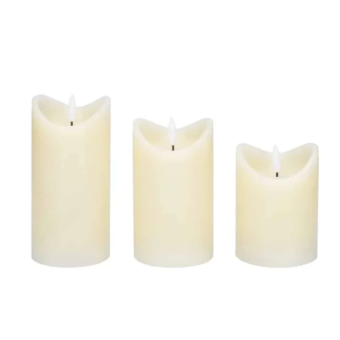 Solight sada LED sviečok z prírodného vosku, 3ks, AAA – Obrázok 4