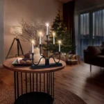 Solight LED kovový svietnik, 5x LED, čierny, 40cm – Obrázok 3