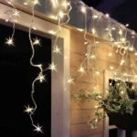 Solight LED vianočné záves, cencúle, 360 LED, 9m x 0,7m, prívod 6m, vonkajšie, teplé biele svetlo