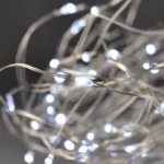 Solight vianočná reťaz strieborná, 100x mini LED, 10m, 3 x AA, studené svetlo – Obrázok 4