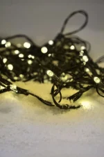 Solight LED vonkajšia vianočná reťaz, 100LED, 10m, 3m prívod, 8 funkcií, IP44, 3x AA, teplá biela – Obrázok 3