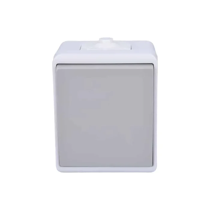 Solight vypínač do vlhka IP54, č. 1 jednopólový, sivý – Obrázok 3