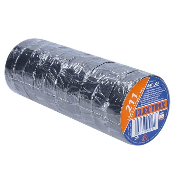 Solight izolačná páska, 15mm x 0,13mm x 10m, čierna – Obrázok 4
