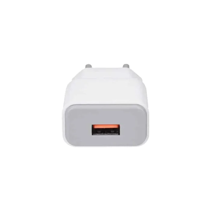Solight USB nabíjací adaptér, fast charge: 1x USB Qualcomm, 5V2A/9V1.5A/12V1A,  AC 230V, bielosivý – Obrázok 3