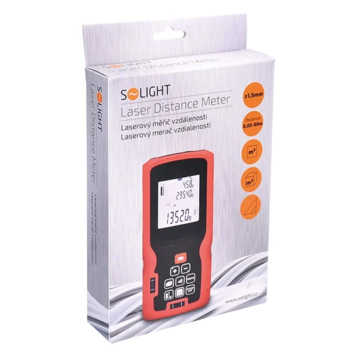 Solight profesionálný laserový merač vzdálenosti, 0,05 - 80m – Obrázok 4