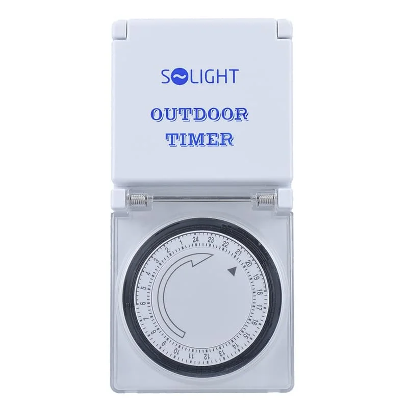 Solight časový spínač Solight časový spínač, vonkajší, 24 h., 1 režim – Obrázok 1
