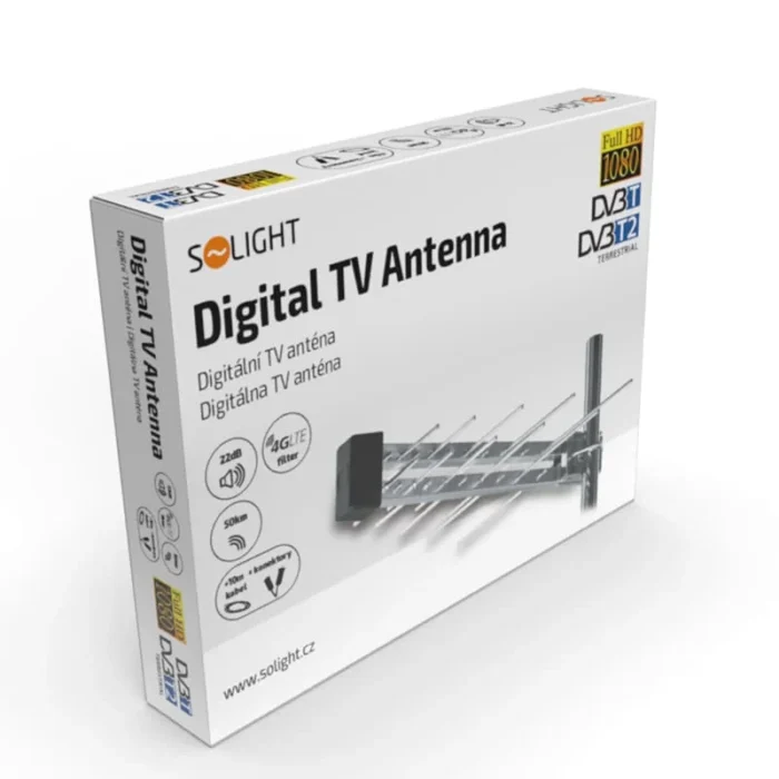 Solight vonkajšia anténa, DVB-T2, 22dB – Obrázok 3