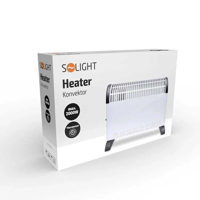 Solight teplovzdušný konvektor 2000W, nastaviteľný termostat – Obrázok 3