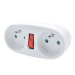 Solight rozbočovač, 2 x 10A, biely, vypínač – Obrázok 2
