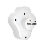 Solight rozbočovač s USB A+C nabíjačkou, 2 x 10A, biely, vypínač – Obrázok 2