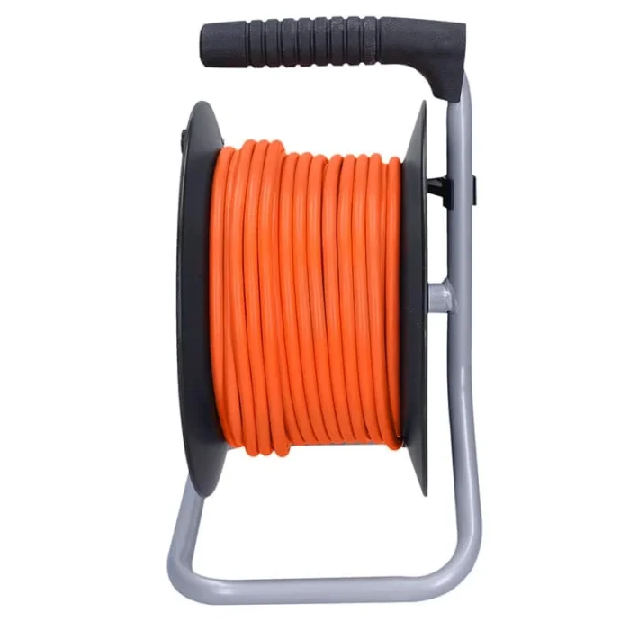Solight predlžovací prívod na bubne, 4 zásuvky, 25m, oranžový kábel, 3x 1,5mm2 – Obrázok 2