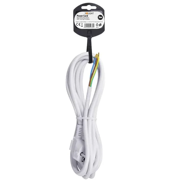 Solight flexo šnúra, 3x 1mm2, biela, 5m – Obrázok 2
