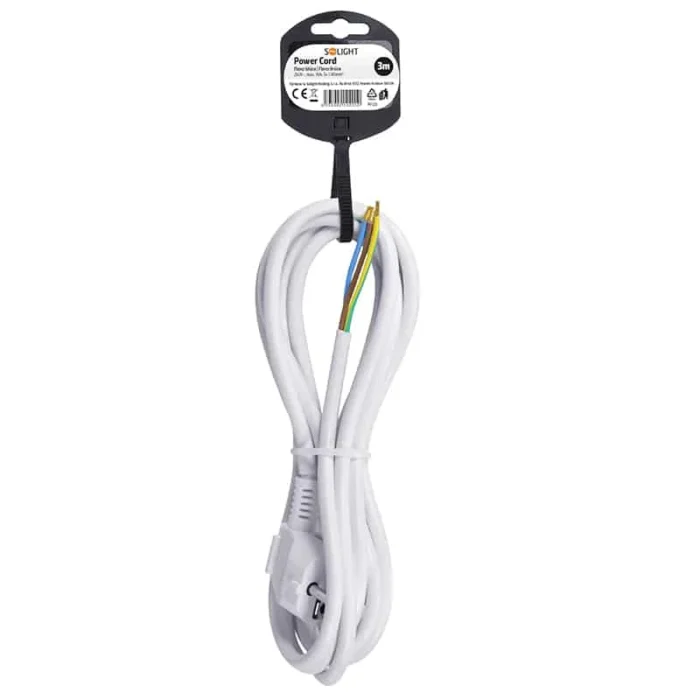 Solight flexo šnúra, 3x 1mm2, biela, 3m – Obrázok 2