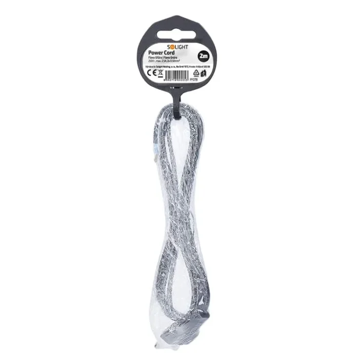 Solight flexo šnúra, 2m, 2 x 0,50mm2, čierna – Obrázok 2