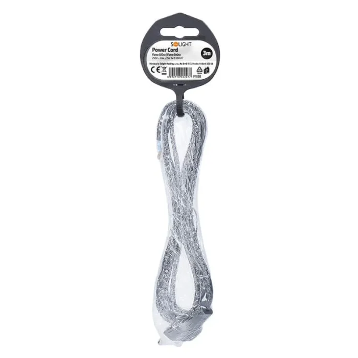 Solight flexo šnúra, 3m, 2 x 0,50mm2, čierna – Obrázok 2